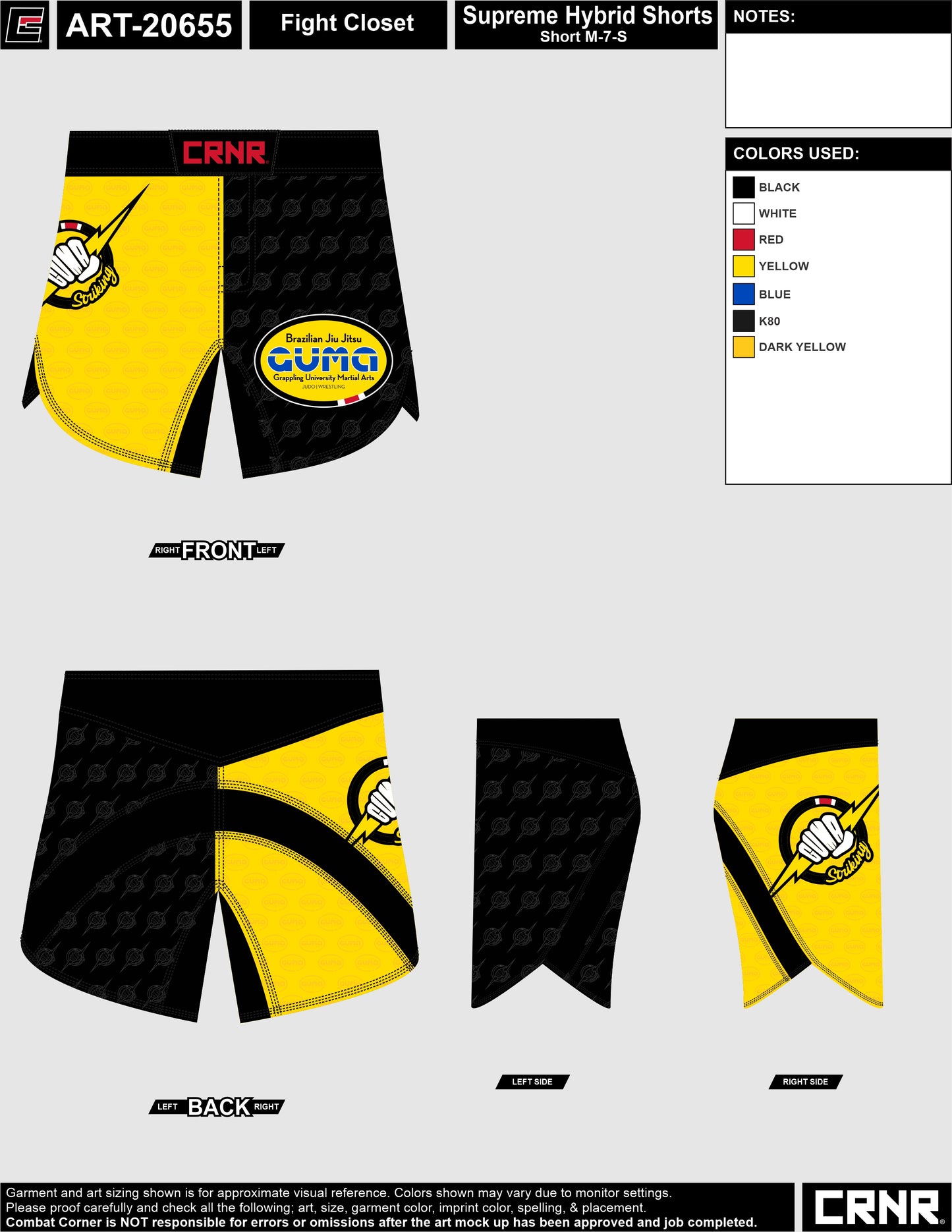 GUMA Supreme Hybrid Fight Shorts