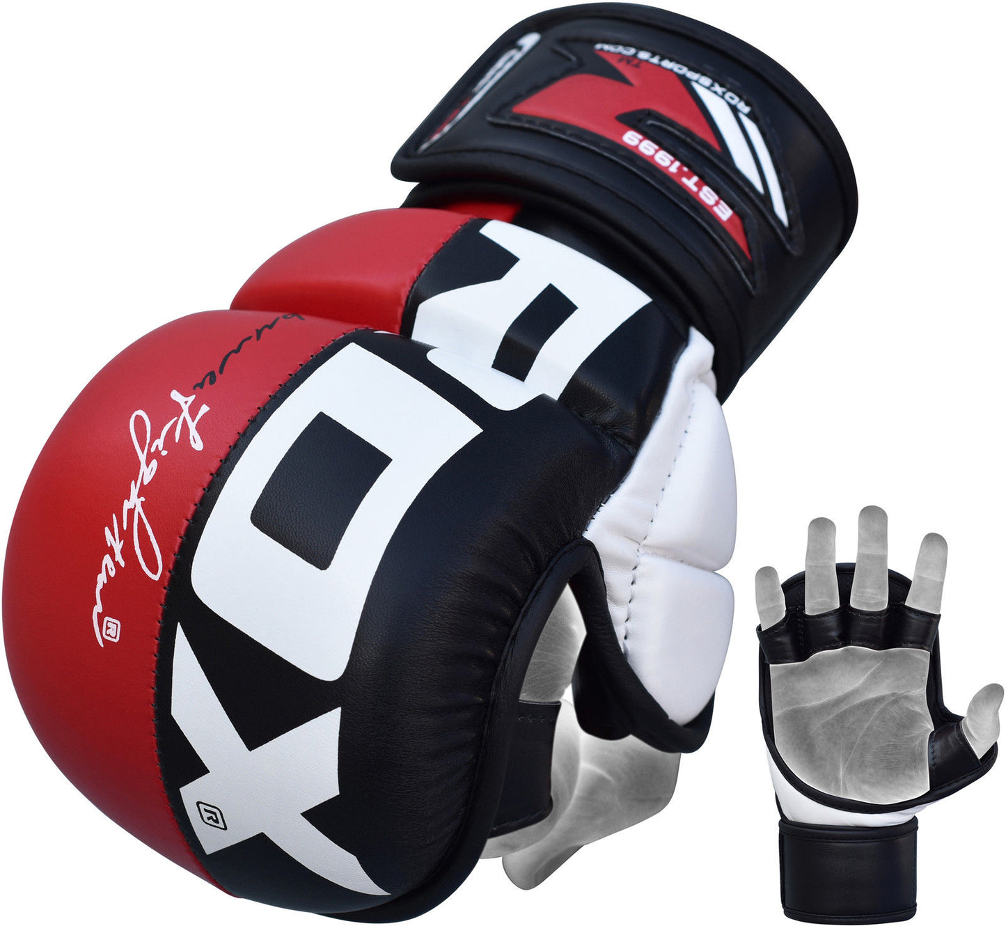RDX T6 MMA Sparring Gloves - Red